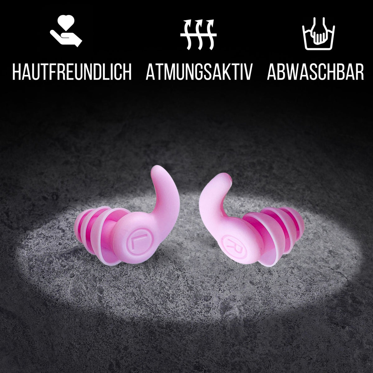 OHRSTÖPSEL "Spreesurferin" | SCHWIMMEN, SCHNORCHELN, TAUCHEN, WASSERSPORT, DUSCHEN, BADEN hautfreundlich und atmungsaktiv in Pink