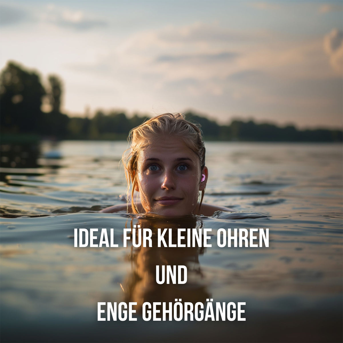 NACHFÜLLPACK - 1 Paar "Spreesurferin" Ohrstöpsel zum Schwimmen | (ohne Aufbewahrungsbehälter) für kleine Ohren und enge Gehörgänge