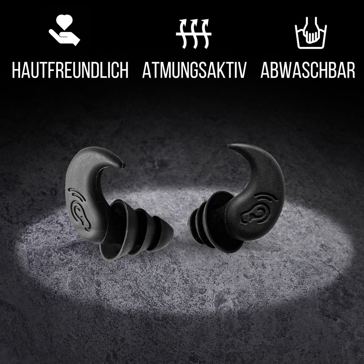 Schwimmohrstöpsel "Schwanenwerder" | Ohrstöpsel zum SCHWIMMEN, SCHNORCHELN, TAUCHEN mit hautfreundlichem, atmungsaktivem und abwaschbarem Material