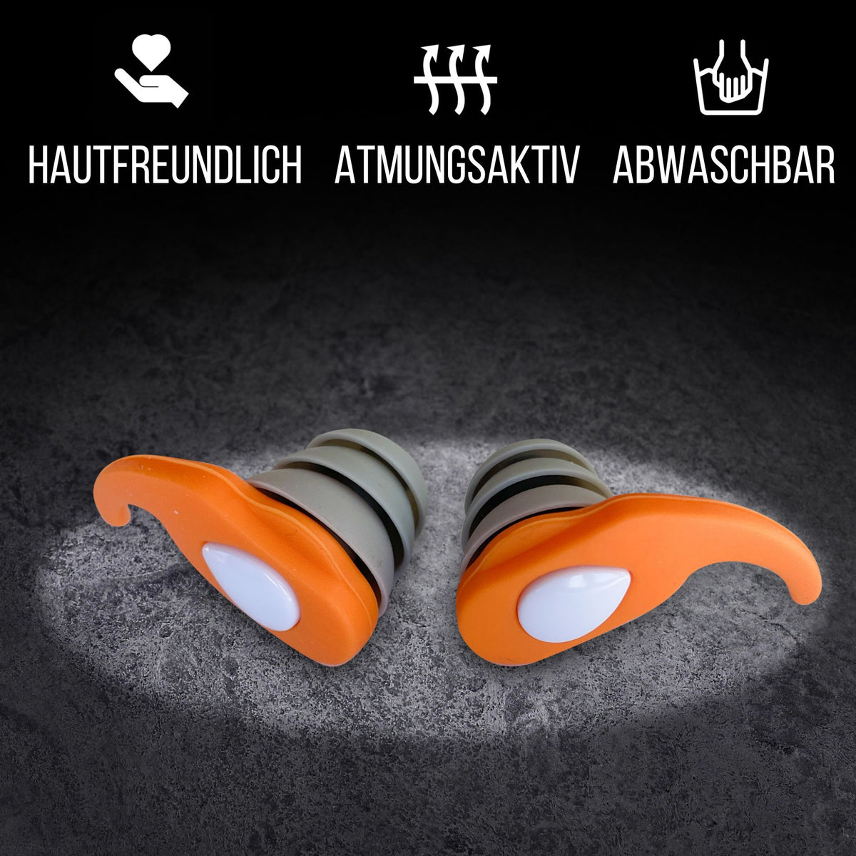 OHRSTÖPSEL "Radartüte" SCHLAFGEHÖRSCHUTZ GEGEN SCHNARCHEN ZUM SCHLAFEN IN SEITENLAGE hautfreundlich atmungsaktiv abwaschbar