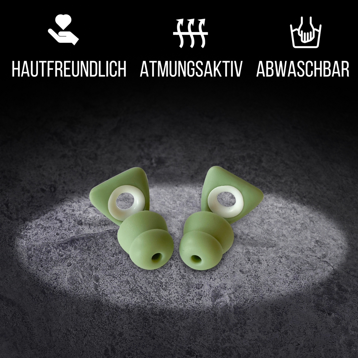 NACHFÜLLPACK - 1 Paar "Kleinmachnow" Ohrstöpsel | 27db SNR | hautfreundlich, atmungsaktiv, abwaschbar für guten Schlaf