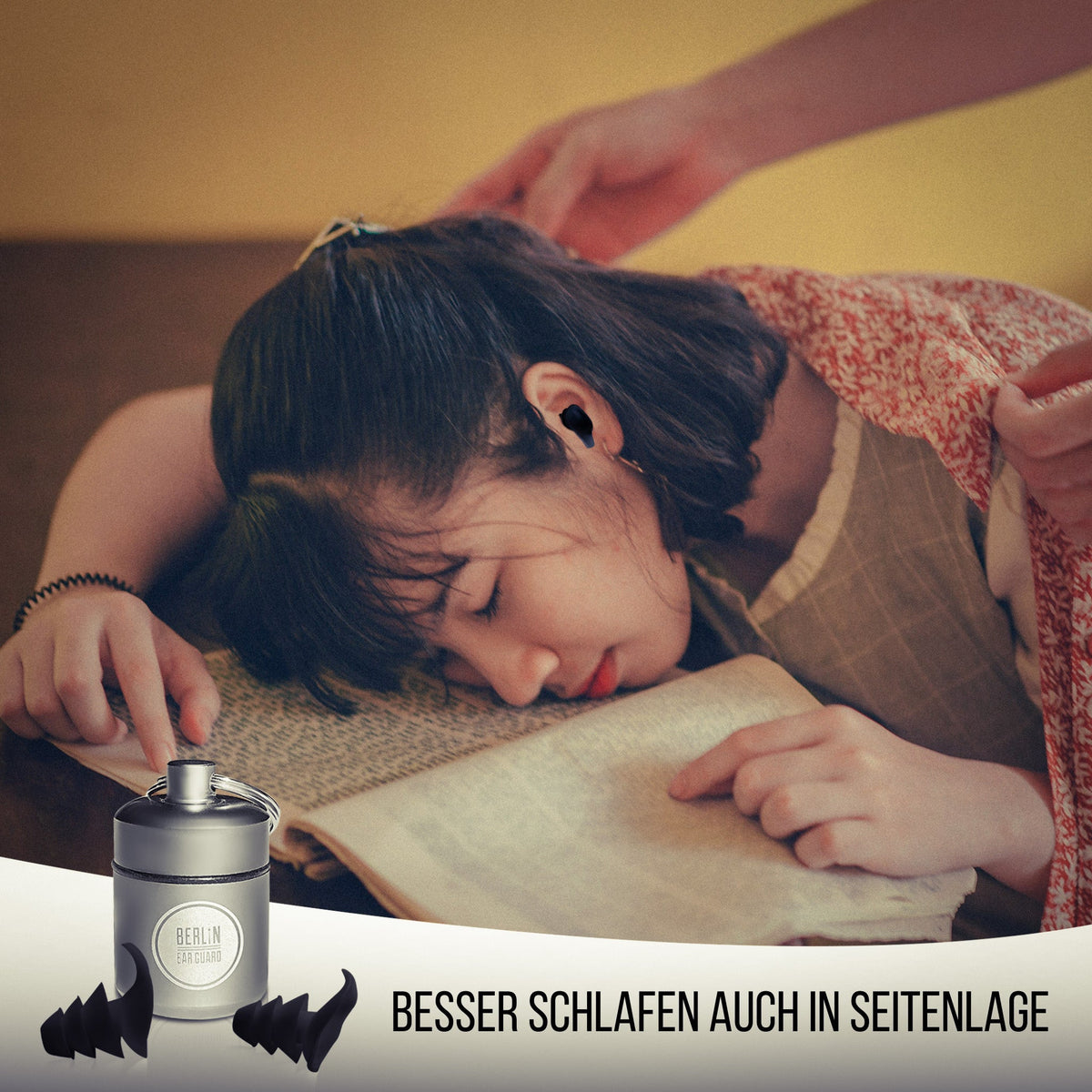 OHRSTÖPSEL "MÄUSEOHR" | MINI - SCHLAFGEHÖRSCHUTZ | klein | GEGEN SCHNARCHEN ZUM SCHLAFEN IN SEITENLAGE | 28DB SNR - BERLIN EAR GUARD® OHRSTÖPSEL SHOP